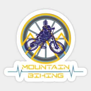 Mountain Biking Through The Woods Sticker